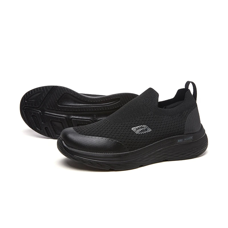 Wholesale Men Sneakers Breathable Fabric Casual Shoes Comfortable Slip-on Walking Shoes PU Sole Office Daily Wear Shoes for Men