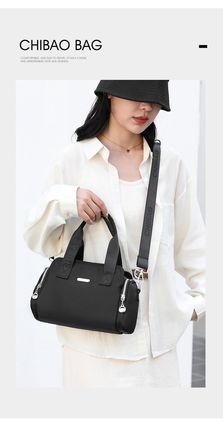 Chibao Women's Bag Fashionable Simple Large Capacity Casual Handbag Trendy All-match Waterproof Nylon Cloth Shoulder Crossbody Bag