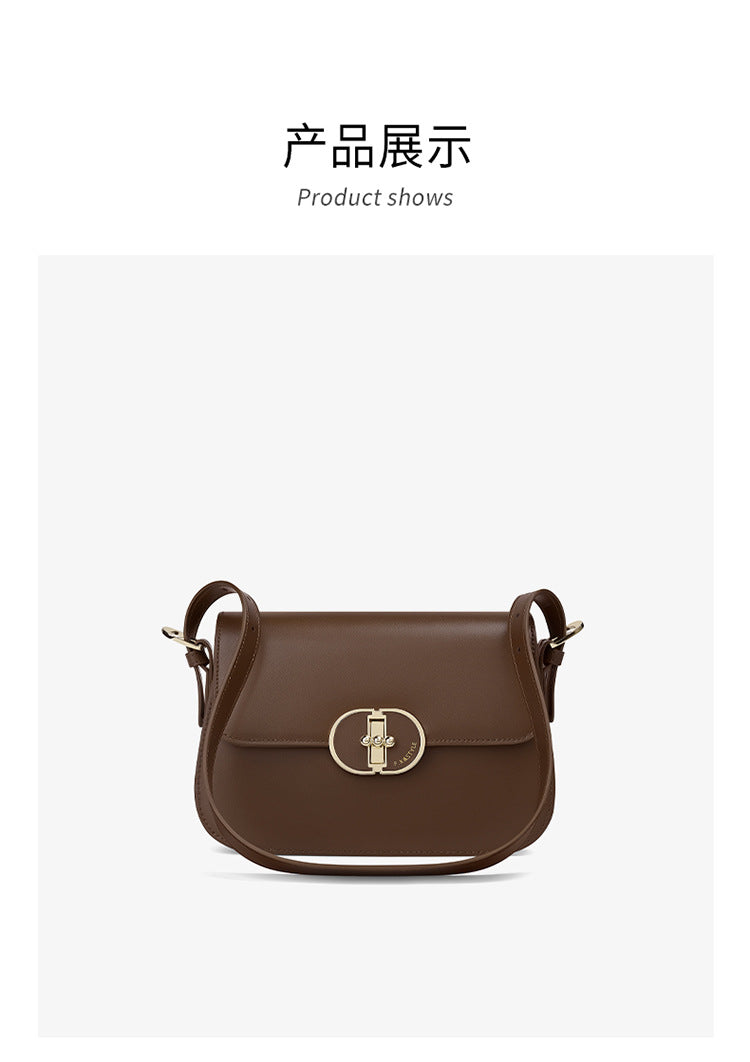 Two-Layer Cowhide Bag for Women 2025 Popular Fashion Small Square Bag Mobile Phone Bag Versatile Women's Shoulder Crossbody Bag