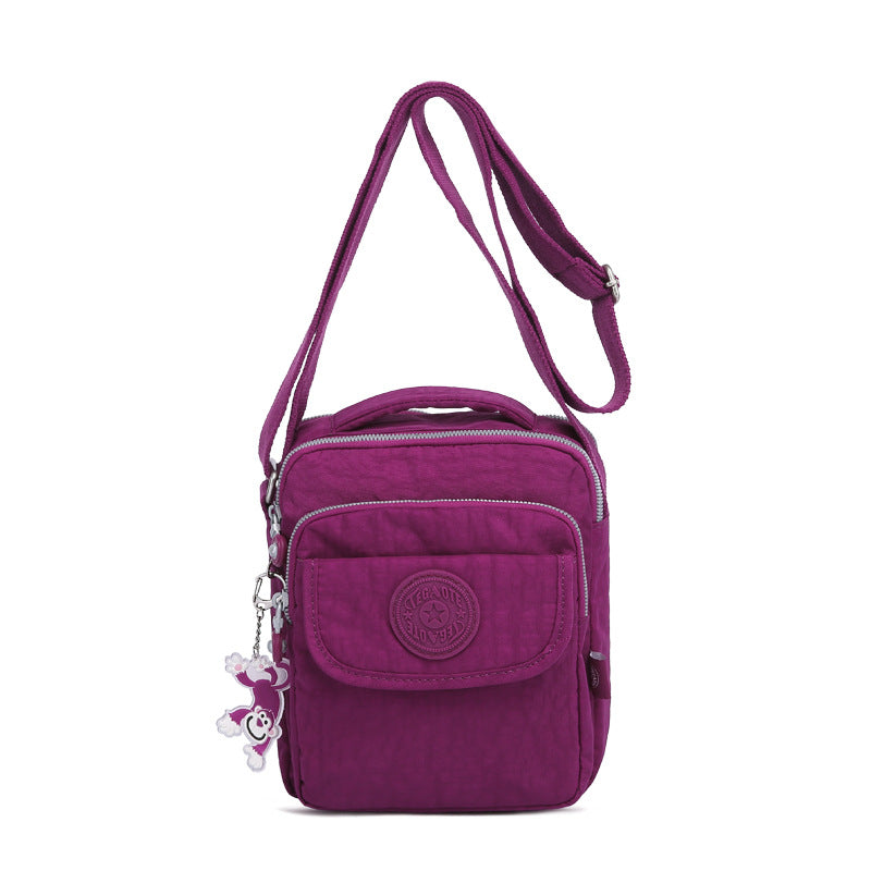 Tigaote Women's One-Shoulder Cross-Body Mini Square Bag, Fashionable and Versatile Nylon, Simple and Water-Repellent