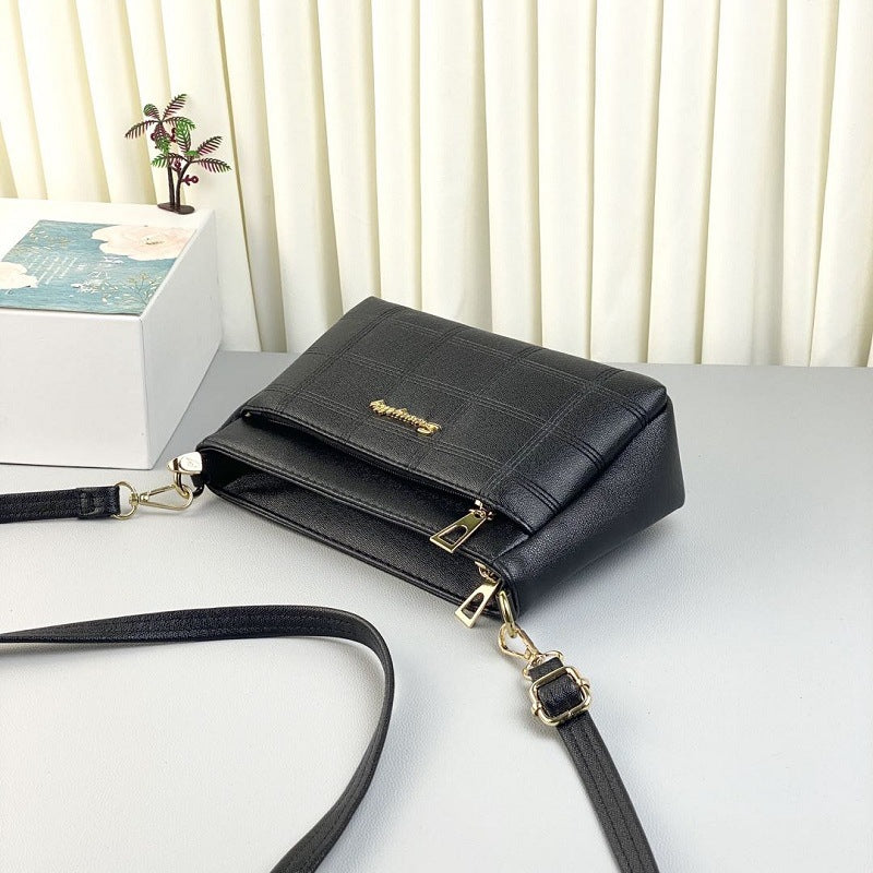 Women's Handbag 2023 New Trendy Versatile Quilted Large-Capacity Stylish Middle-Aged Mom Shoulder Crossbody Bag Trendy Versatile