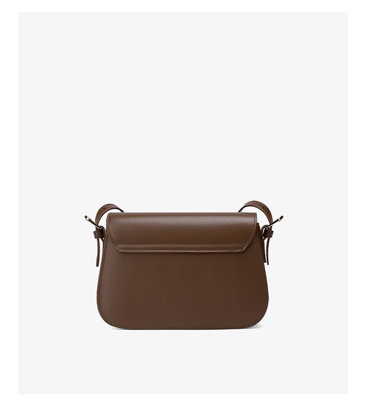 Two-Layer Cowhide Bag for Women 2025 Popular Fashion Small Square Bag Mobile Phone Bag Versatile Women's Shoulder Crossbody Bag