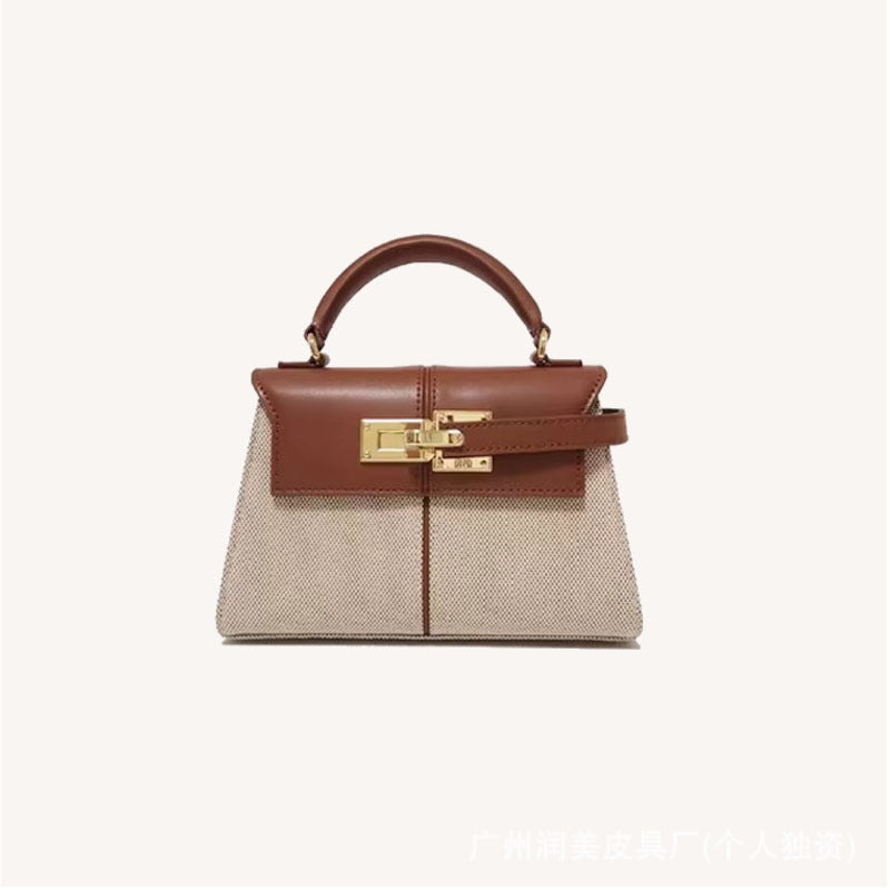 [Cross-border] jwpei ladder bag portable high-end fashion Kelly bag simple shoulder messenger bag leather women's bag