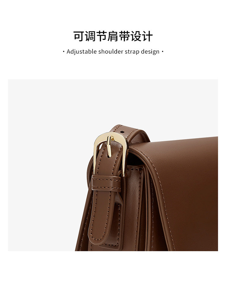 Two-Layer Cowhide Bag for Women 2025 Popular Fashion Small Square Bag Mobile Phone Bag Versatile Women's Shoulder Crossbody Bag