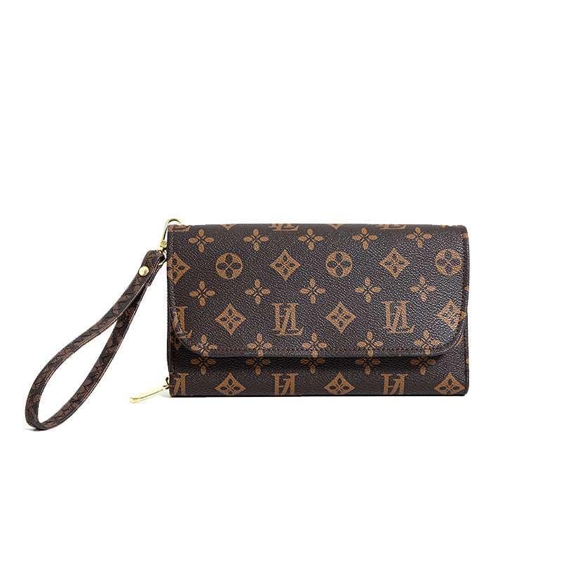 Factory Direct Supply 2025 Women's Clutch Bag Fashionable Letter Print Large Capacity Phone Wrist Bag Single Shoulder Crossbody Bag