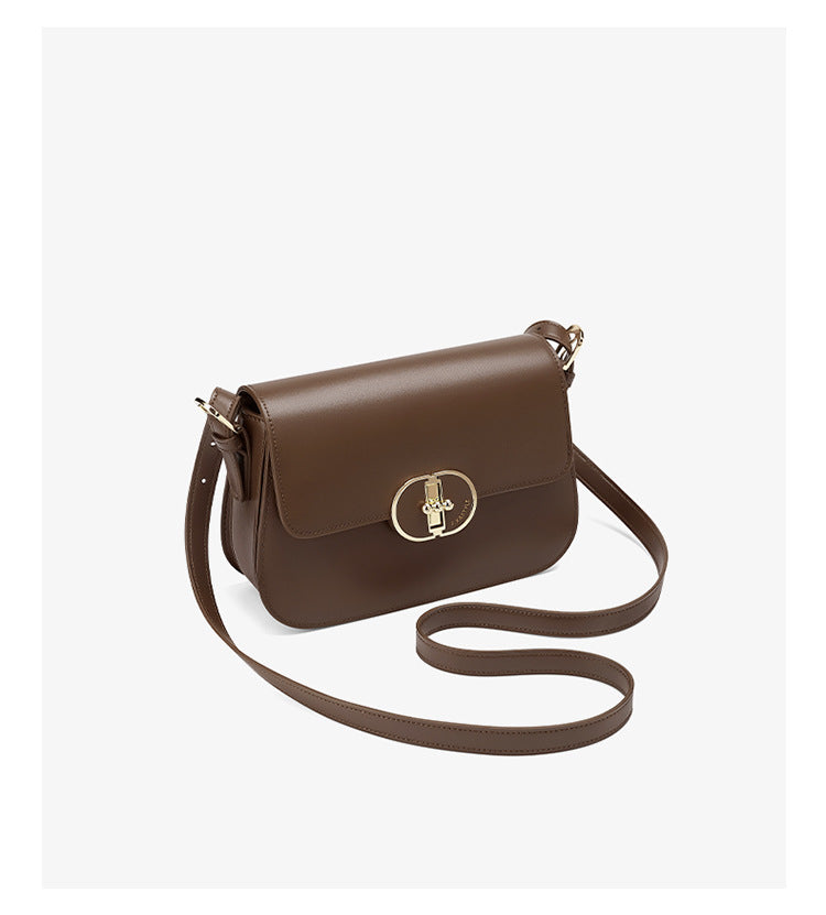 Two-Layer Cowhide Bag for Women 2025 Popular Fashion Small Square Bag Mobile Phone Bag Versatile Women's Shoulder Crossbody Bag