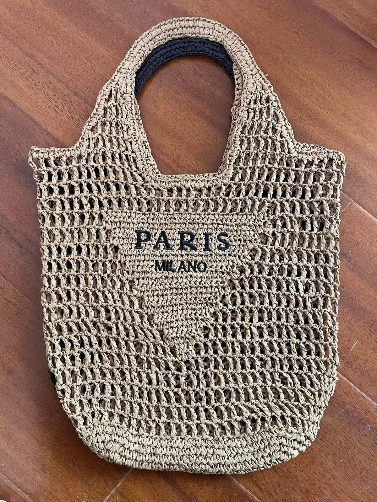 PS round a generation of net red envelope goddess bag armpit bag handmade straw bag crochet bag ins red schoolbag