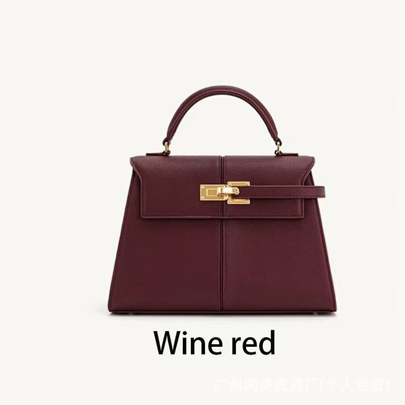 [Cross-border] jwpei ladder bag portable high-end fashion Kelly bag simple shoulder messenger bag leather women's bag