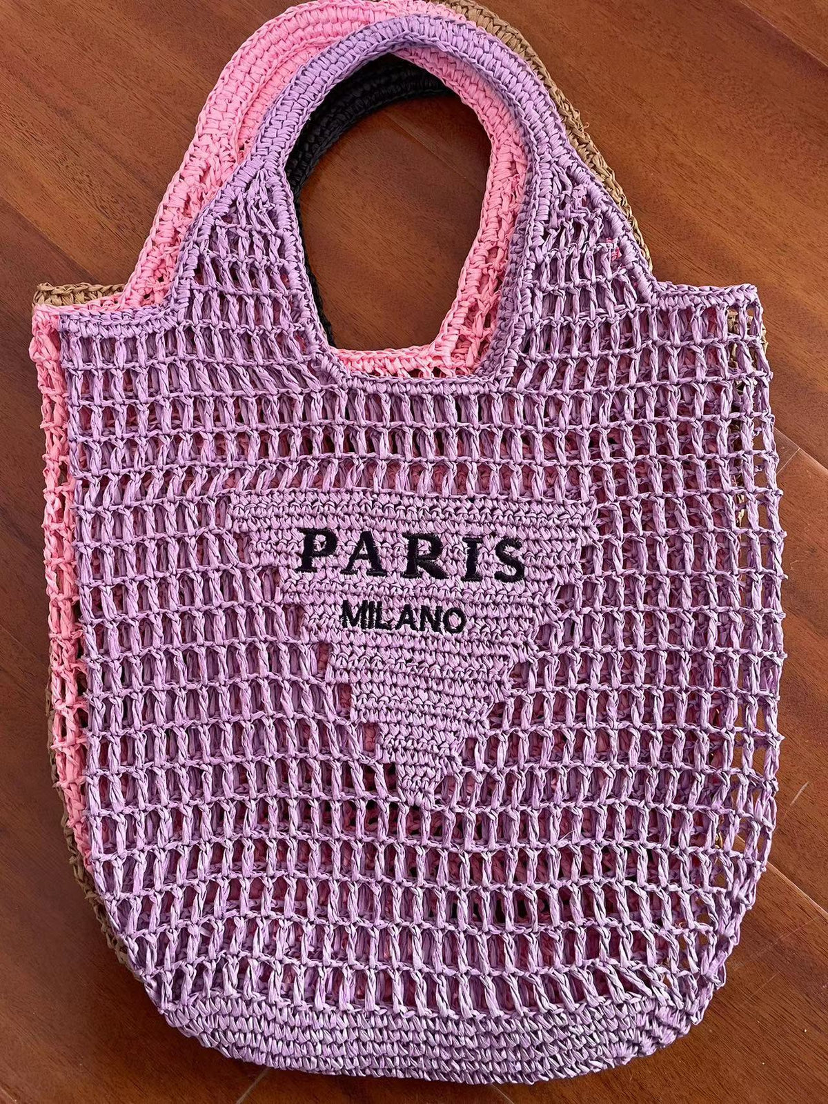 PS round a generation of net red envelope goddess bag armpit bag handmade straw bag crochet bag ins red schoolbag