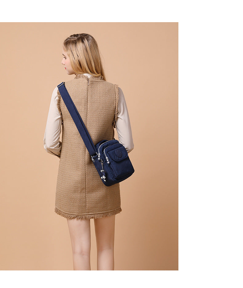 Tigaote Women's One-Shoulder Cross-Body Mini Square Bag, Fashionable and Versatile Nylon, Simple and Water-Repellent