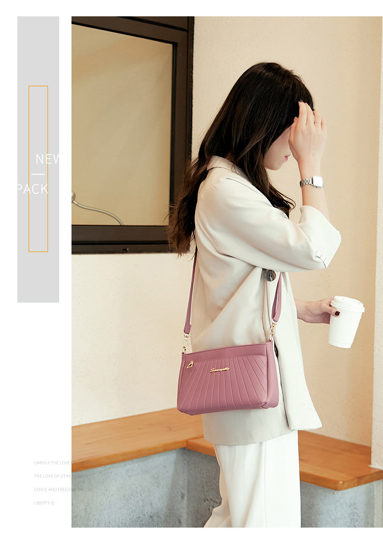 Women's Handbag 2023 New Trendy Versatile Quilted Large-Capacity Stylish Middle-Aged Mom Shoulder Crossbody Bag Trendy Versatile