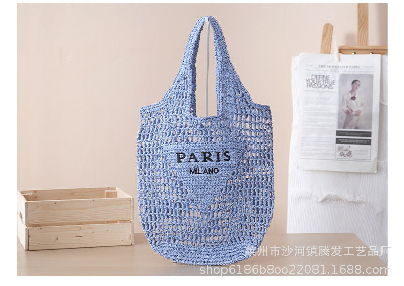 PS round a generation of net red envelope goddess bag armpit bag handmade straw bag crochet bag ins red schoolbag