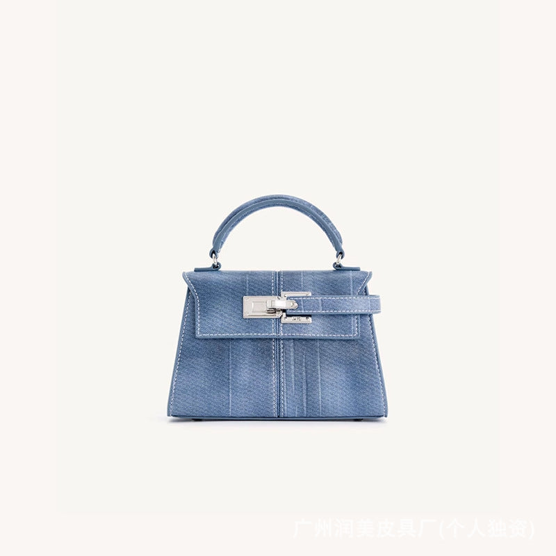 [Cross-border] jwpei ladder bag portable high-end fashion Kelly bag simple shoulder messenger bag leather women's bag
