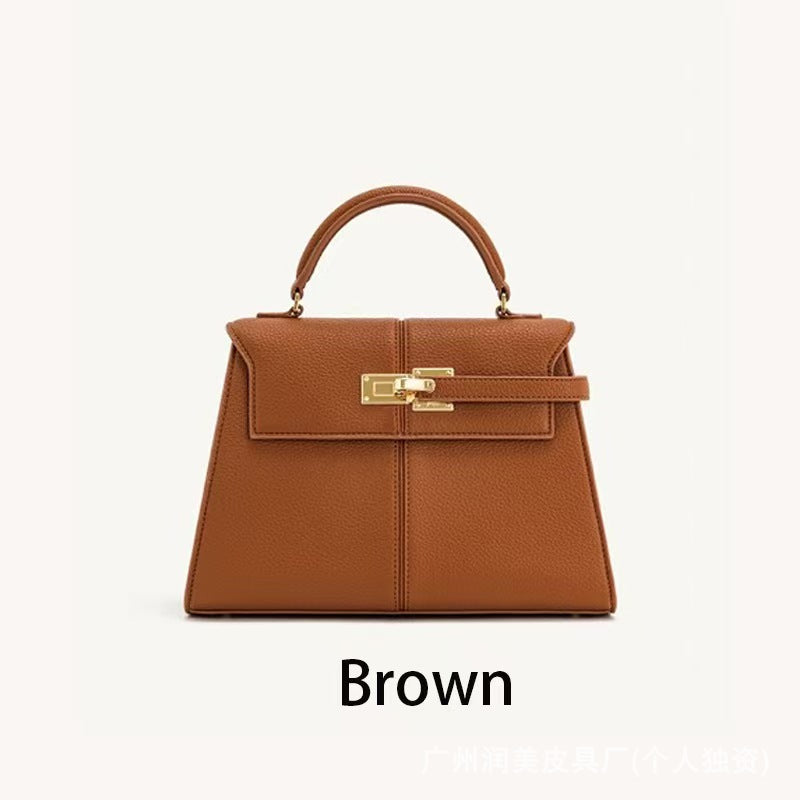 [Cross-border] jwpei ladder bag portable high-end fashion Kelly bag simple shoulder messenger bag leather women's bag