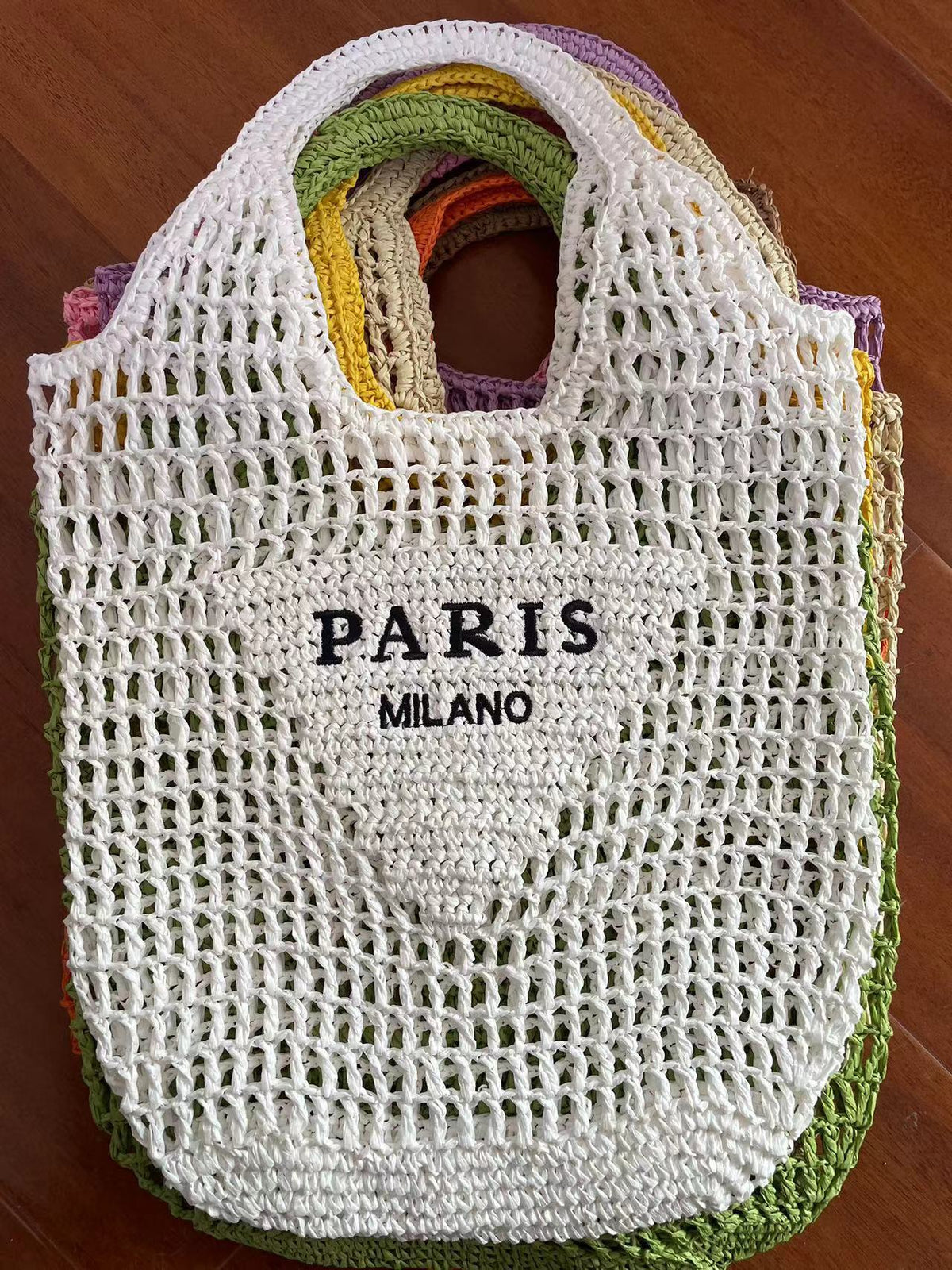 PS round a generation of net red envelope goddess bag armpit bag handmade straw bag crochet bag ins red schoolbag
