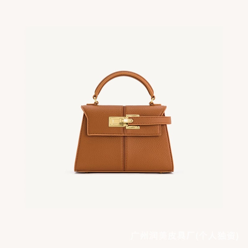 [Cross-border] jwpei ladder bag portable high-end fashion Kelly bag simple shoulder messenger bag leather women's bag