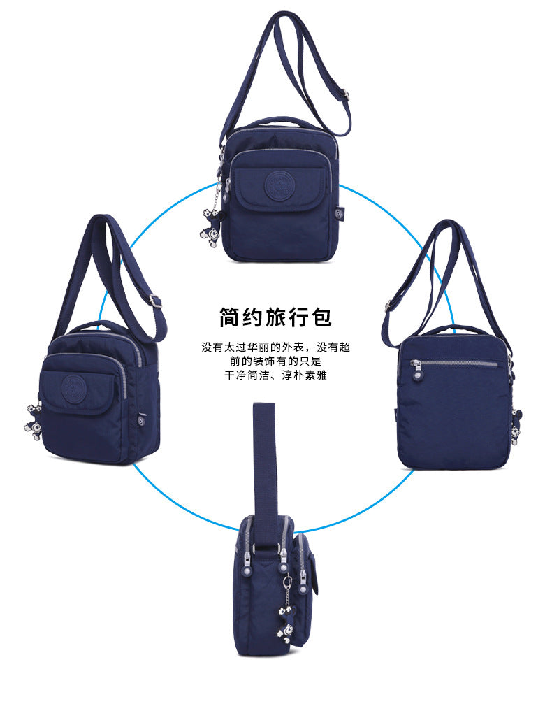 Tigaote Women's One-Shoulder Cross-Body Mini Square Bag, Fashionable and Versatile Nylon, Simple and Water-Repellent