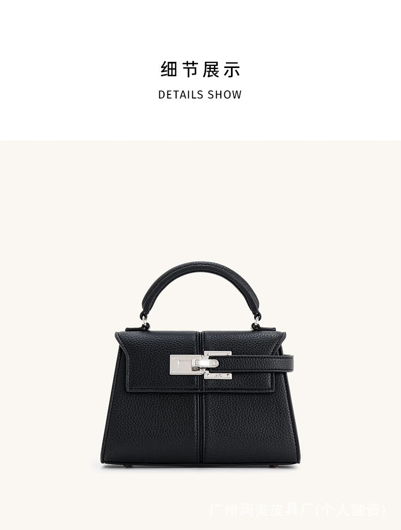 [Cross-border] jwpei ladder bag portable high-end fashion Kelly bag simple shoulder messenger bag leather women's bag