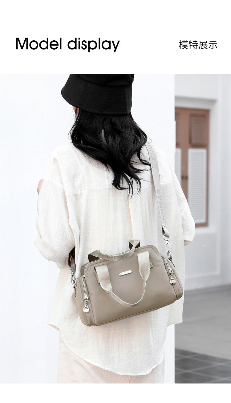 Chibao Women's Bag Fashionable Simple Large Capacity Casual Handbag Trendy All-match Waterproof Nylon Cloth Shoulder Crossbody Bag