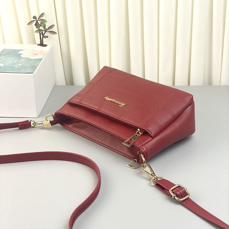 Women's Handbag 2023 New Trendy Versatile Quilted Large-Capacity Stylish Middle-Aged Mom Shoulder Crossbody Bag Trendy Versatile