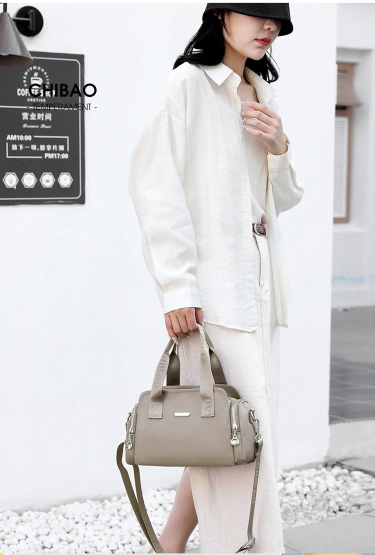 Chibao Women's Bag Fashionable Simple Large Capacity Casual Handbag Trendy All-match Waterproof Nylon Cloth Shoulder Crossbody Bag