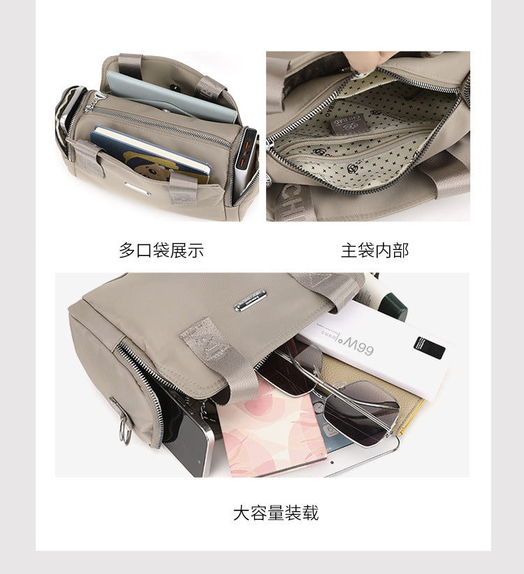 Chibao Women's Bag Fashionable Simple Large Capacity Casual Handbag Trendy All-match Waterproof Nylon Cloth Shoulder Crossbody Bag