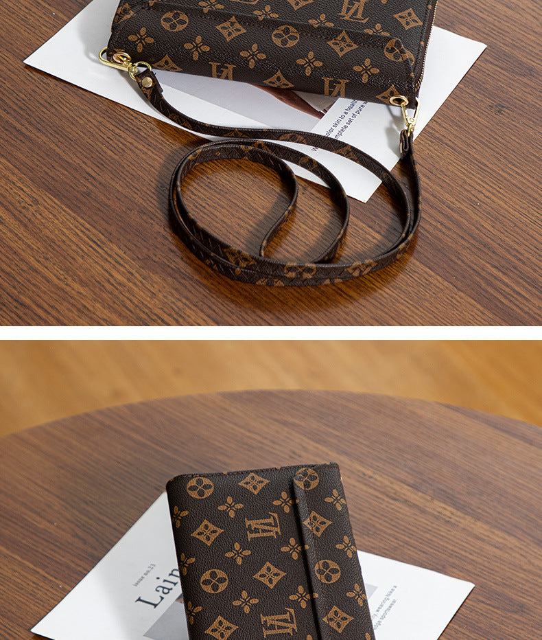 Factory Direct Supply 2025 Women's Clutch Bag Fashionable Letter Print Large Capacity Phone Wrist Bag Single Shoulder Crossbody Bag