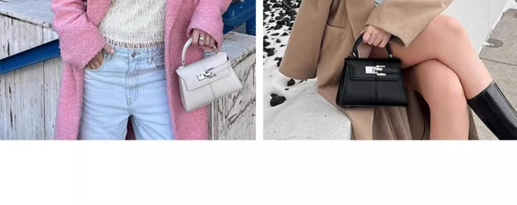 [Cross-border] jwpei ladder bag portable high-end fashion Kelly bag simple shoulder messenger bag leather women's bag