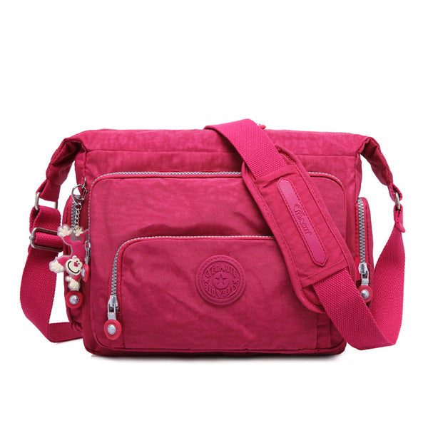 Tigaote Women's One-Shoulder Cross-Body Mini Square Bag, Fashionable and Versatile Nylon, Simple and Water-Repellent