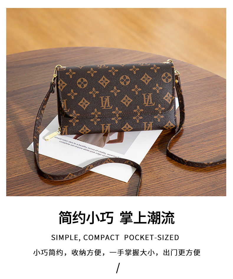 Factory Direct Supply 2025 Women's Clutch Bag Fashionable Letter Print Large Capacity Phone Wrist Bag Single Shoulder Crossbody Bag