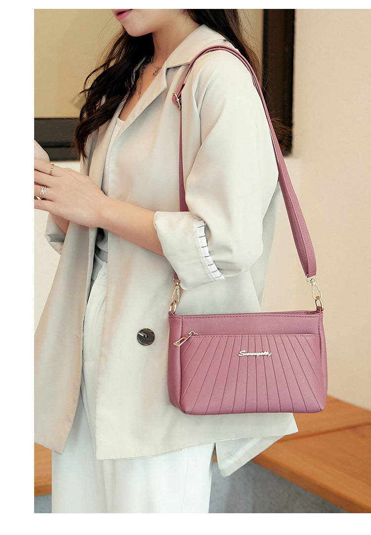 Women's Handbag 2023 New Trendy Versatile Quilted Large-Capacity Stylish Middle-Aged Mom Shoulder Crossbody Bag Trendy Versatile