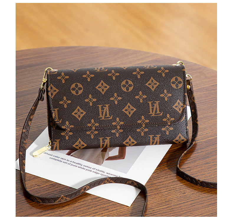 Factory Direct Supply 2025 Women's Clutch Bag Fashionable Letter Print Large Capacity Phone Wrist Bag Single Shoulder Crossbody Bag