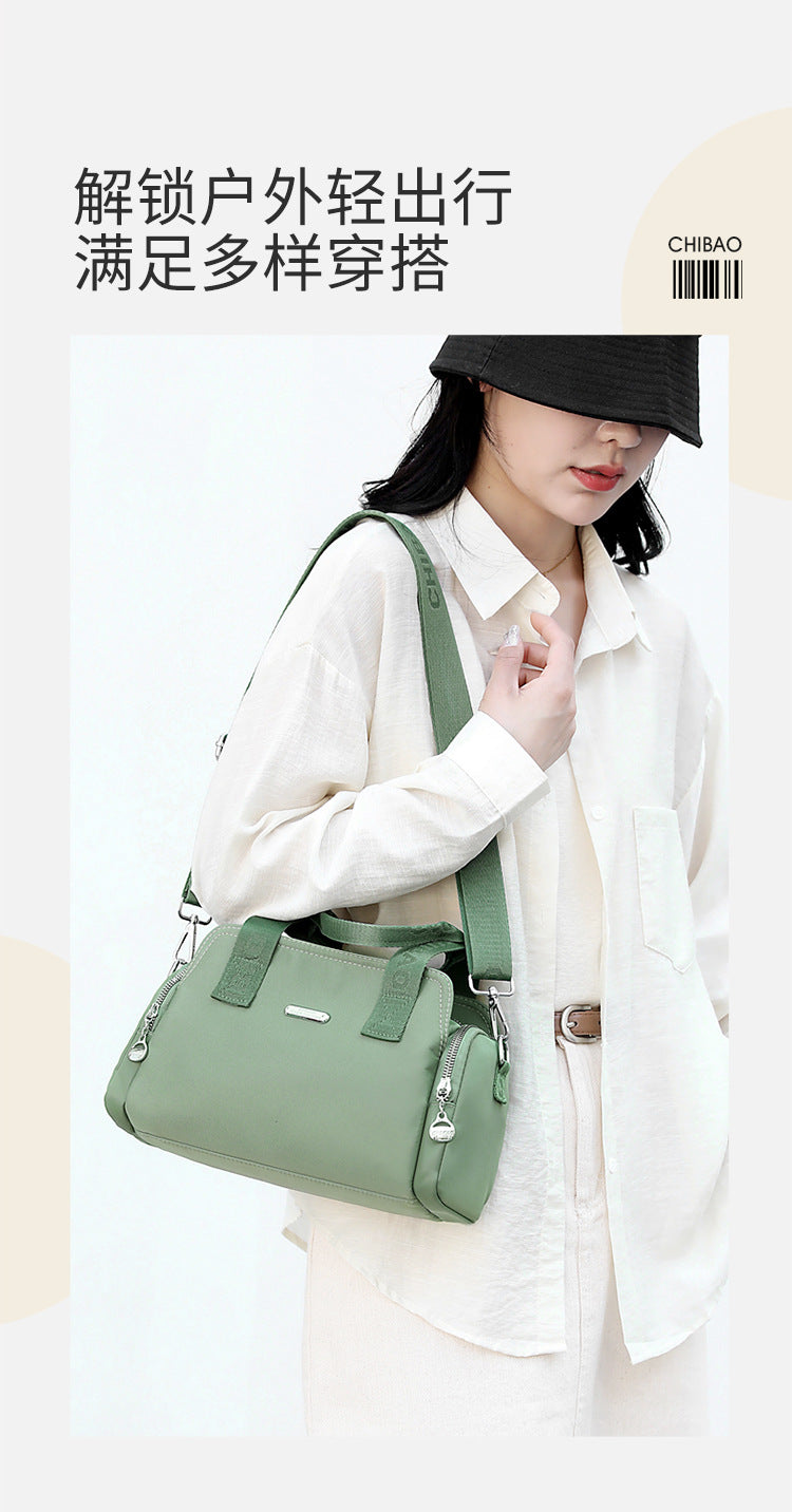 Chibao Women's Bag Fashionable Simple Large Capacity Casual Handbag Trendy All-match Waterproof Nylon Cloth Shoulder Crossbody Bag