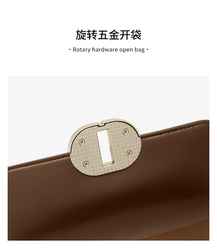 Two-Layer Cowhide Bag for Women 2025 Popular Fashion Small Square Bag Mobile Phone Bag Versatile Women's Shoulder Crossbody Bag