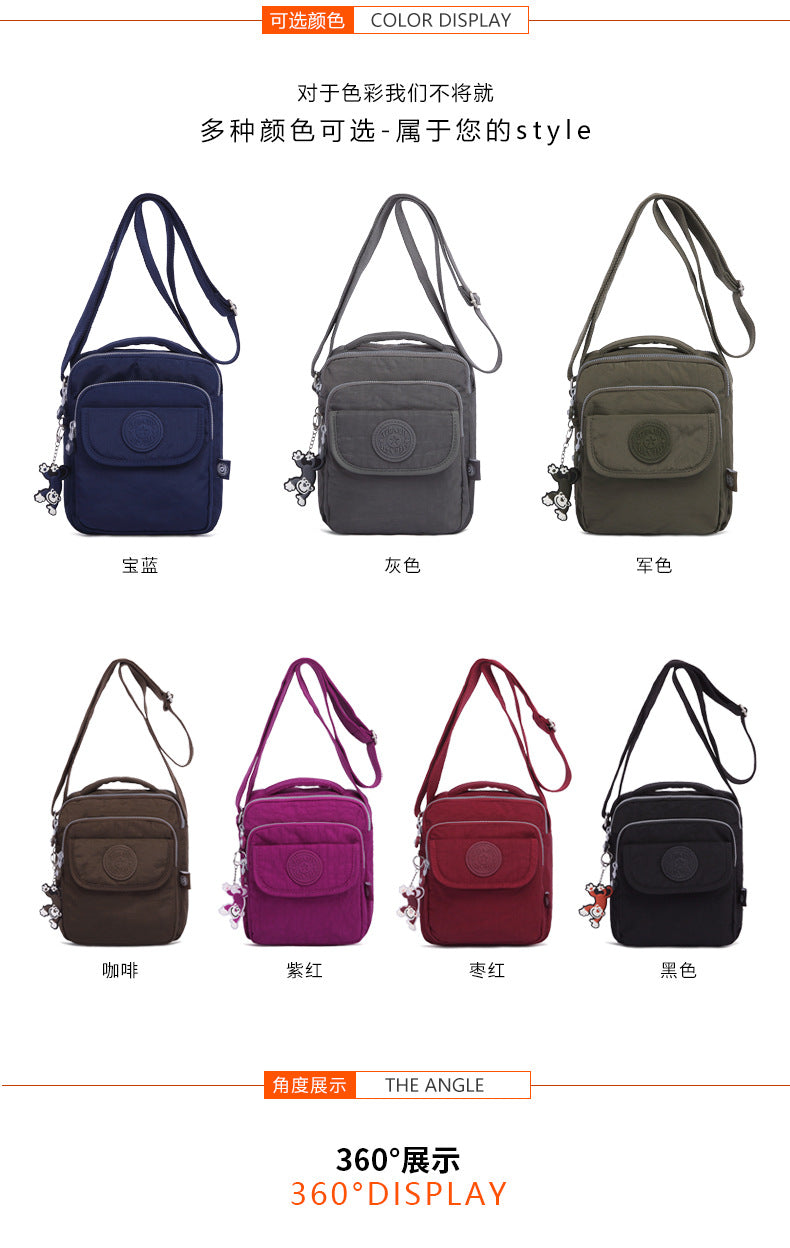 Tigaote Women's One-Shoulder Cross-Body Mini Square Bag, Fashionable and Versatile Nylon, Simple and Water-Repellent