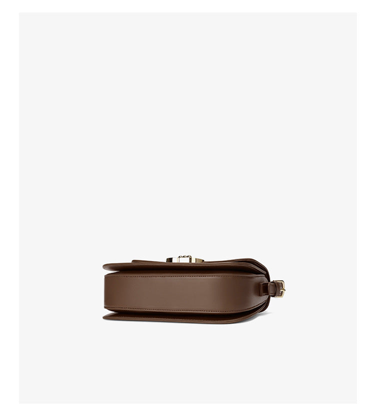 Two-Layer Cowhide Bag for Women 2025 Popular Fashion Small Square Bag Mobile Phone Bag Versatile Women's Shoulder Crossbody Bag