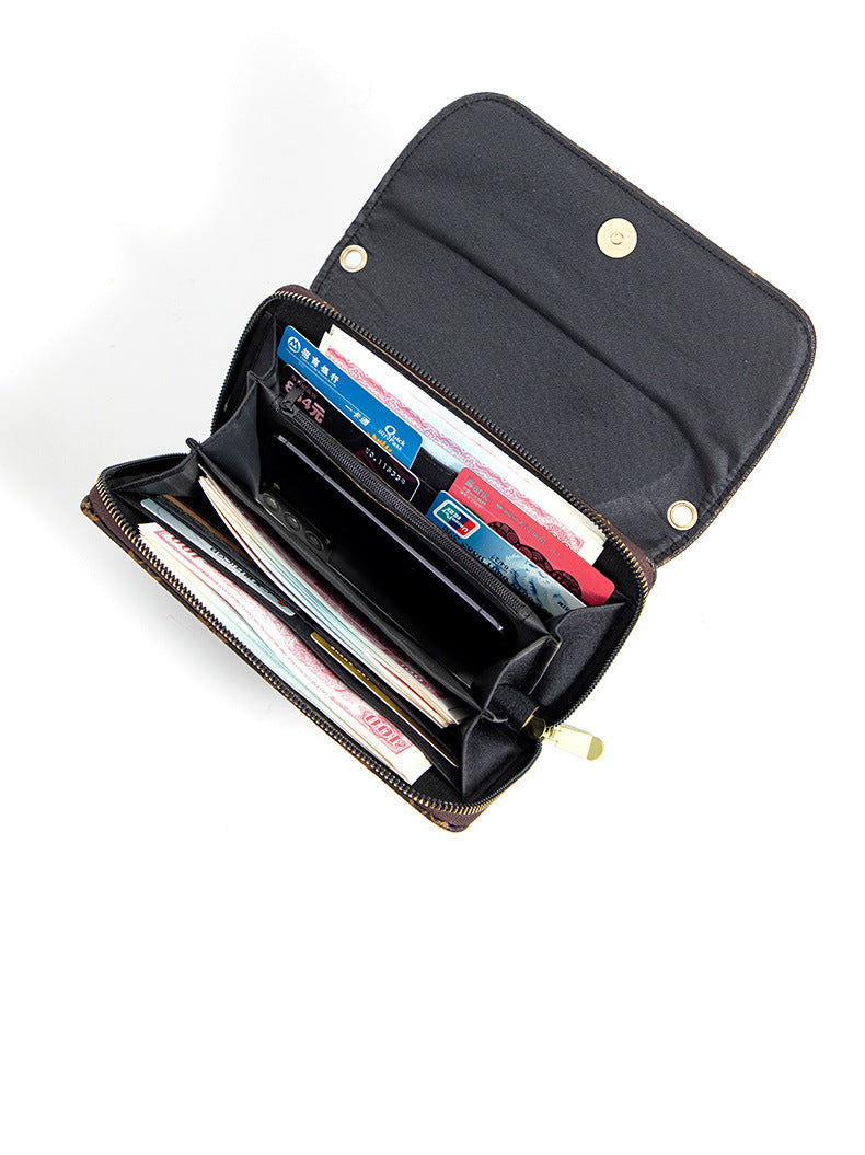 Factory Direct Supply 2025 Women's Clutch Bag Fashionable Letter Print Large Capacity Phone Wrist Bag Single Shoulder Crossbody Bag