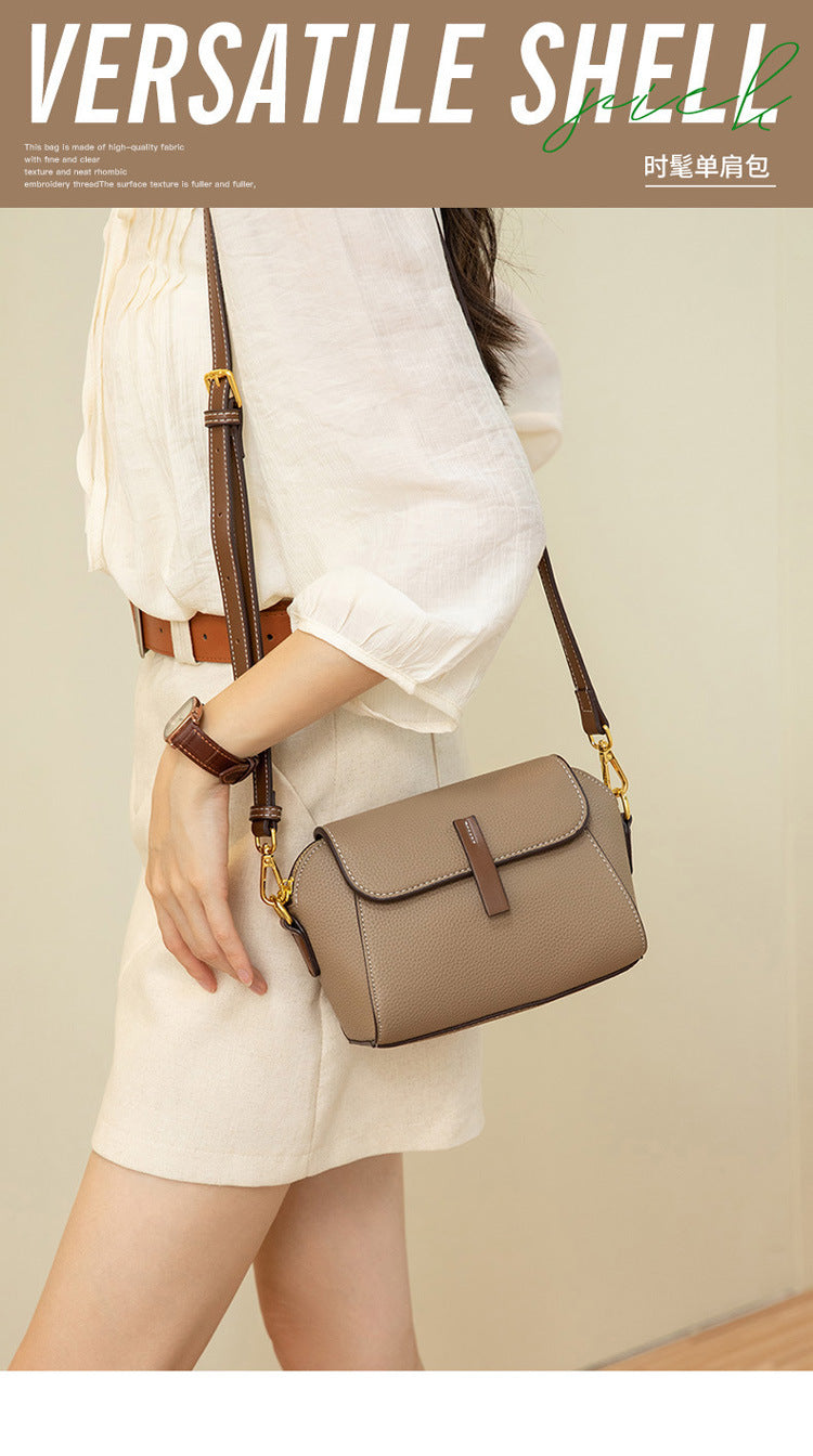 Summer Niche Women's Bag 2026 New High-End Shoulder Bag Fashionable Versatile Women's Crossbody Bag Shell-Shaped Small Square Bag