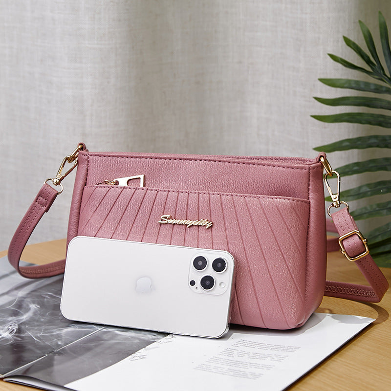Women's Handbag 2023 New Trendy Versatile Quilted Large-Capacity Stylish Middle-Aged Mom Shoulder Crossbody Bag Trendy Versatile