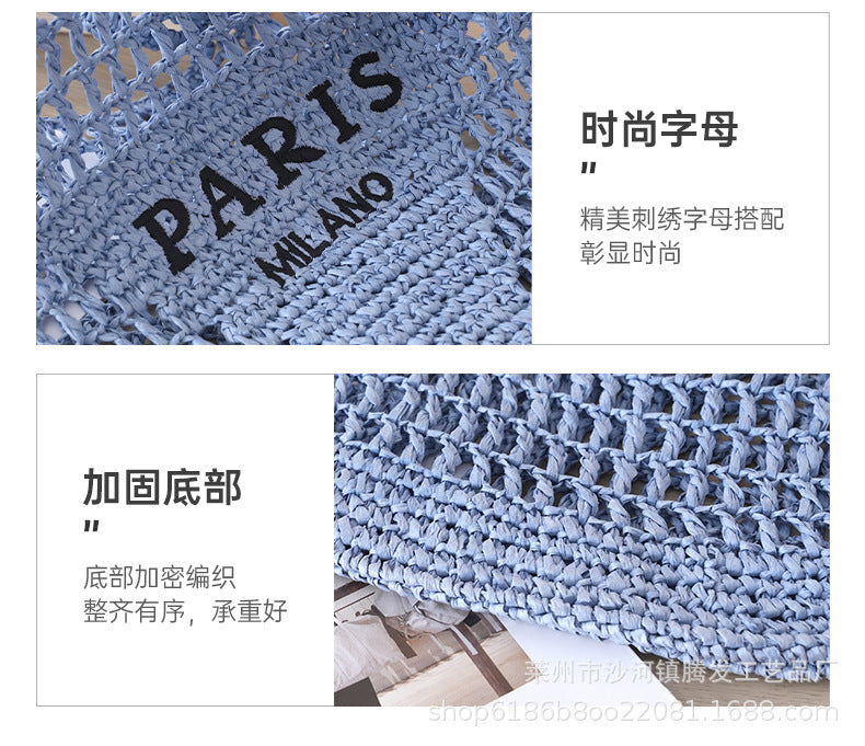 PS round a generation of net red envelope goddess bag armpit bag handmade straw bag crochet bag ins red schoolbag