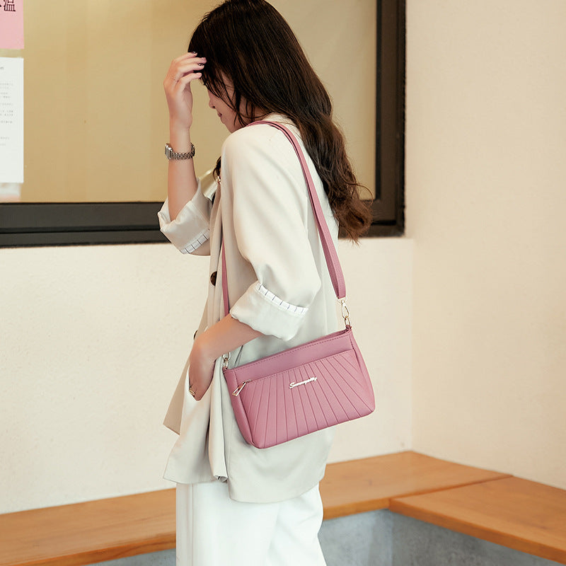 Women's Handbag 2023 New Trendy Versatile Quilted Large-Capacity Stylish Middle-Aged Mom Shoulder Crossbody Bag Trendy Versatile