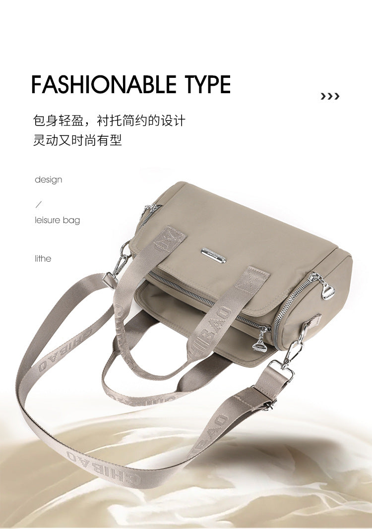 Chibao Women's Bag Fashionable Simple Large Capacity Casual Handbag Trendy All-match Waterproof Nylon Cloth Shoulder Crossbody Bag