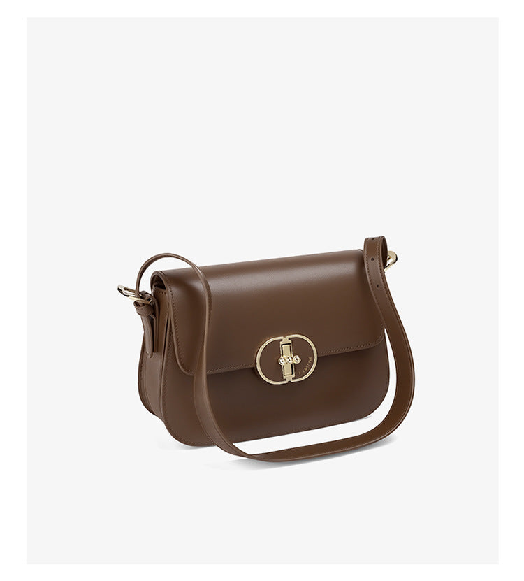 Two-Layer Cowhide Bag for Women 2025 Popular Fashion Small Square Bag Mobile Phone Bag Versatile Women's Shoulder Crossbody Bag