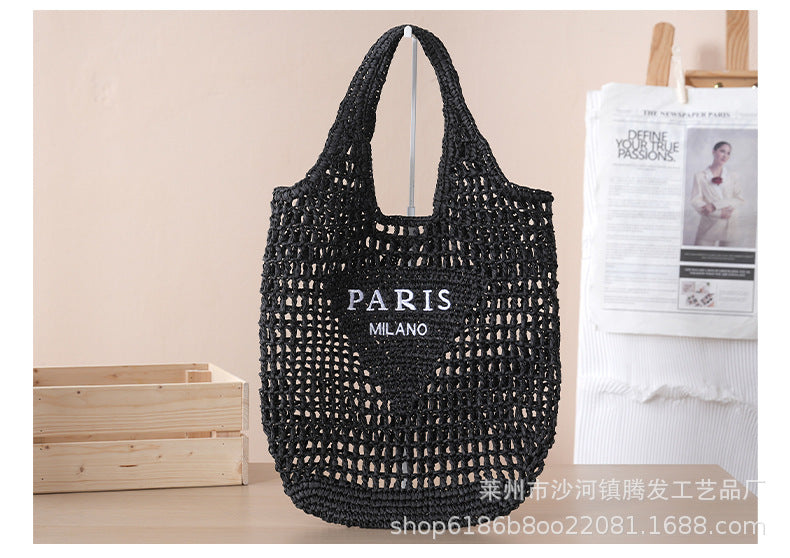 PS round a generation of net red envelope goddess bag armpit bag handmade straw bag crochet bag ins red schoolbag