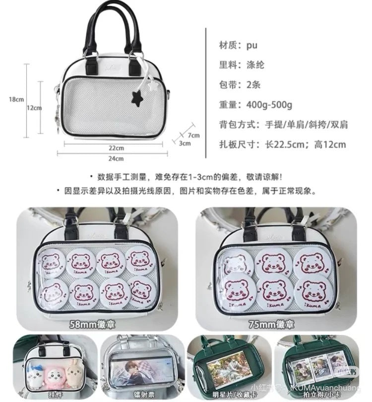Bowling-Themed Millennial Trendy Cute Student Large-Capacity Commuter Tote Crossbody Backpack Fashion