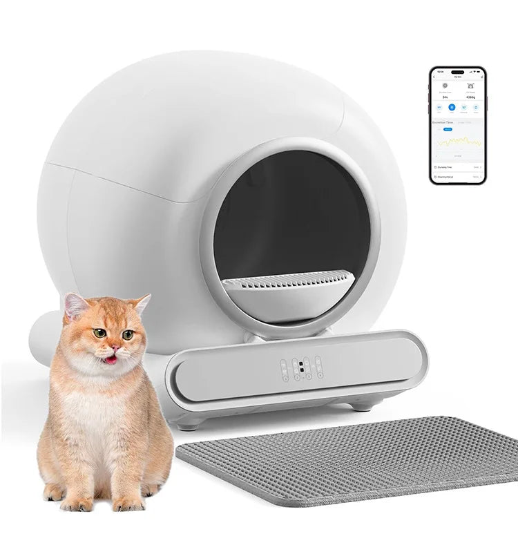 New Automatic Smart Cat Litter Box Automatic Cleaning and Deodorizing Cat Toilet Large Capacity Fully Enclosed Cat Litter Box