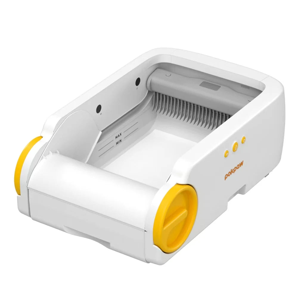 Pokpaw Open Automatic Cat Litter Box Smart Self-Cleaning Remote Control Via App Cat Toilet Litter Tray New Electric Cat Toilet