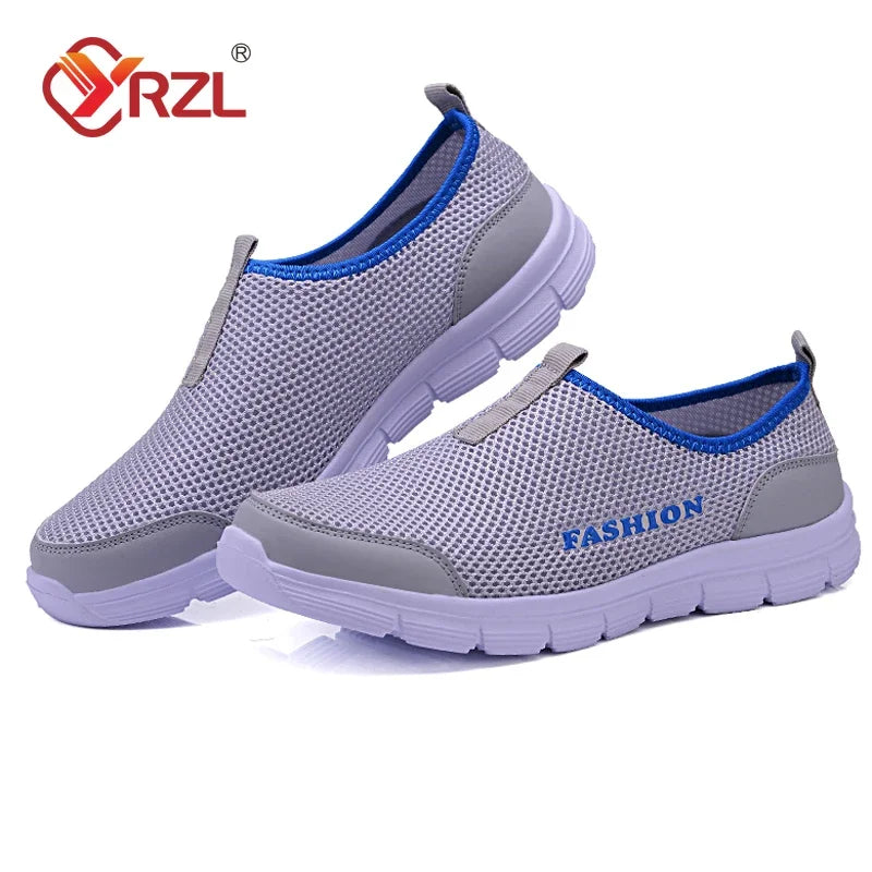 YRZL Lightweight Men Casual Shoes Breathable Slip on Women Men Sneakers Anti-slip Unisex Flats Outdoor Walking Shoes Size 36-47