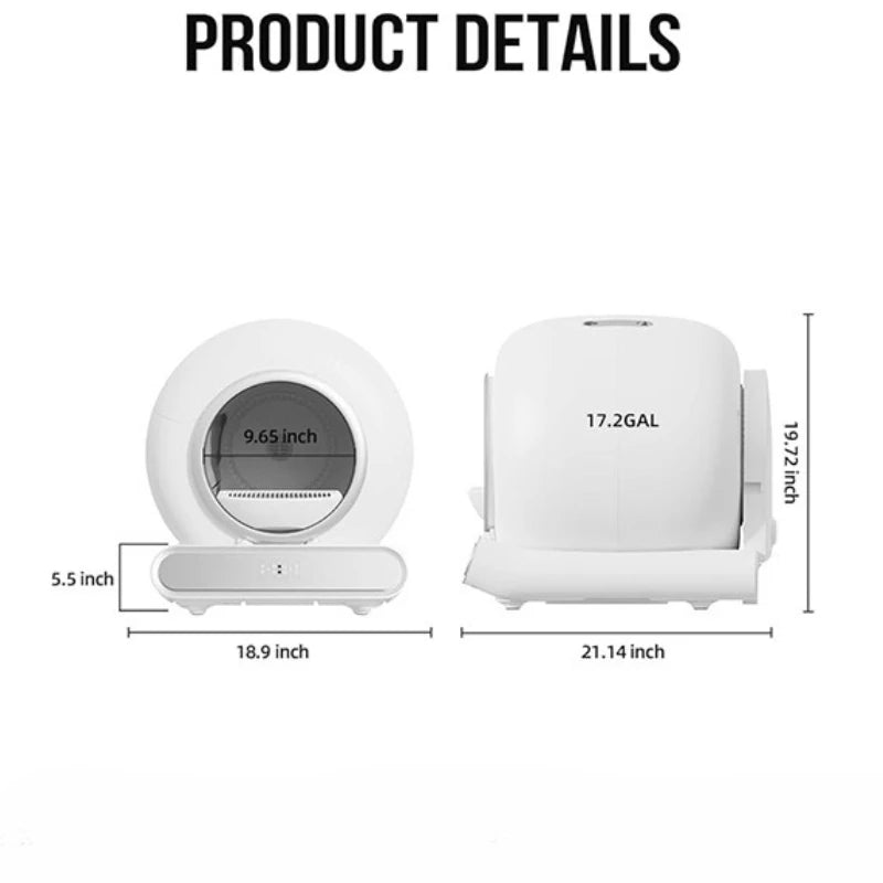 New Automatic Smart Cat Litter Box Automatic Cleaning and Deodorizing Cat Toilet Large Capacity Fully Enclosed Cat Litter Box