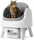 Self-Cleaning Automatic Litter Box with Open Top Design, Spacious and Stress-Free for Cats, 10L Large Waste Bin and